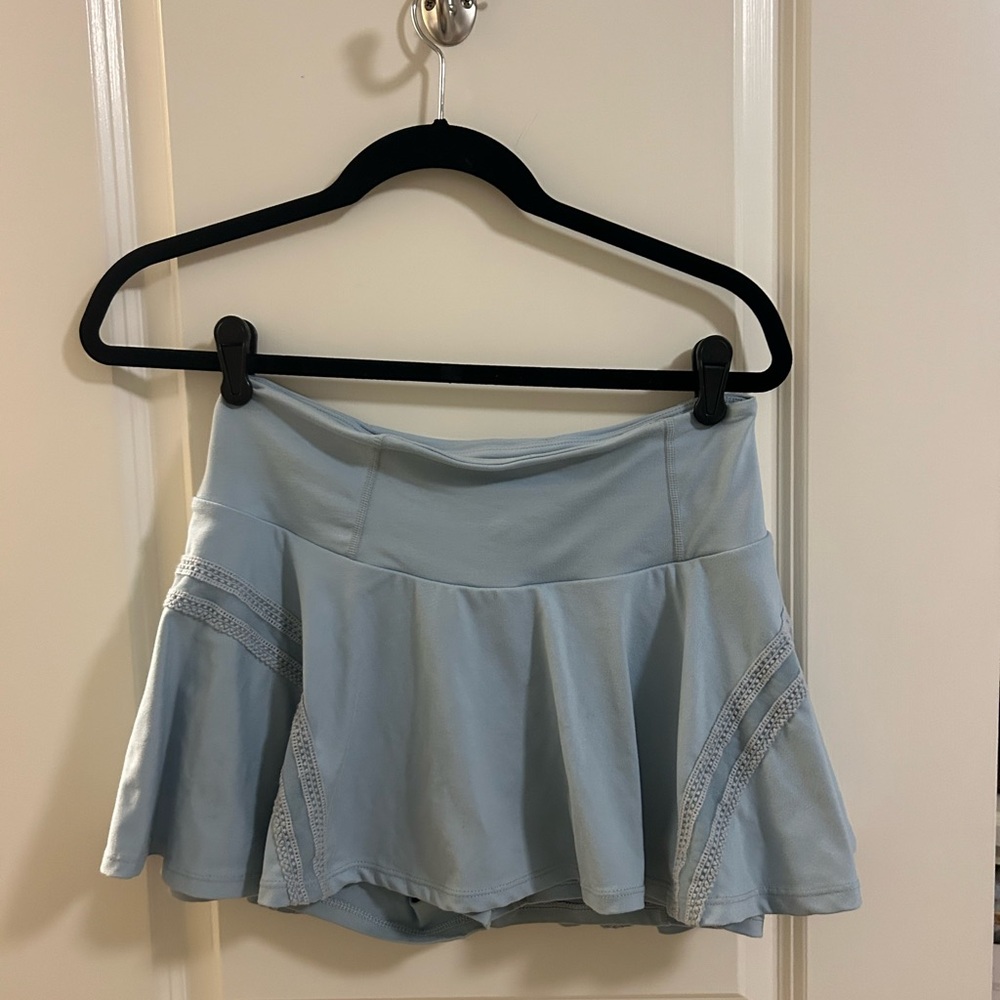 Free people movement pleats and thank you tennis skirt light blue size medium
